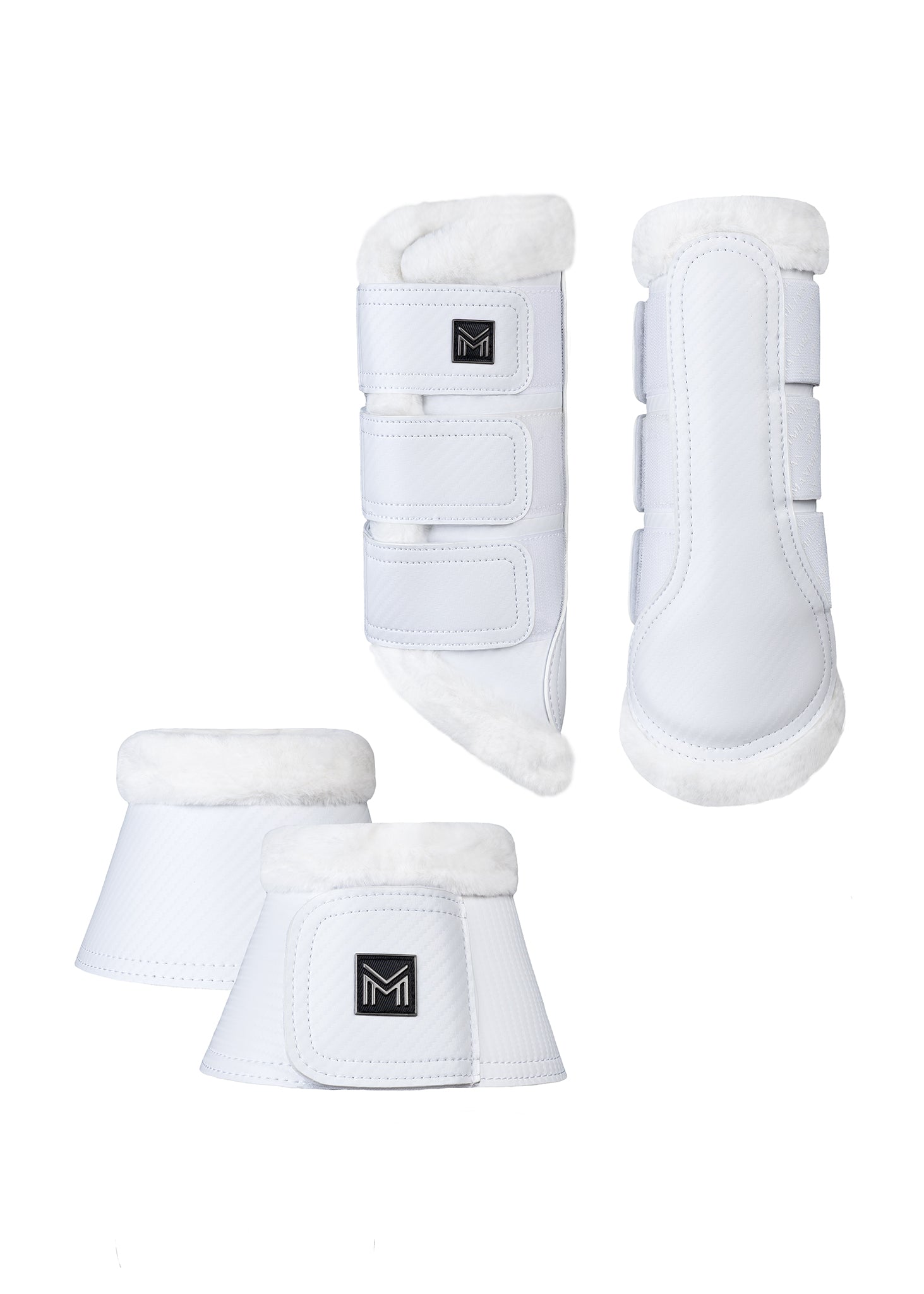 Drift Brushing Boots (White) by Maximilian Equestrian at  Try A Bit