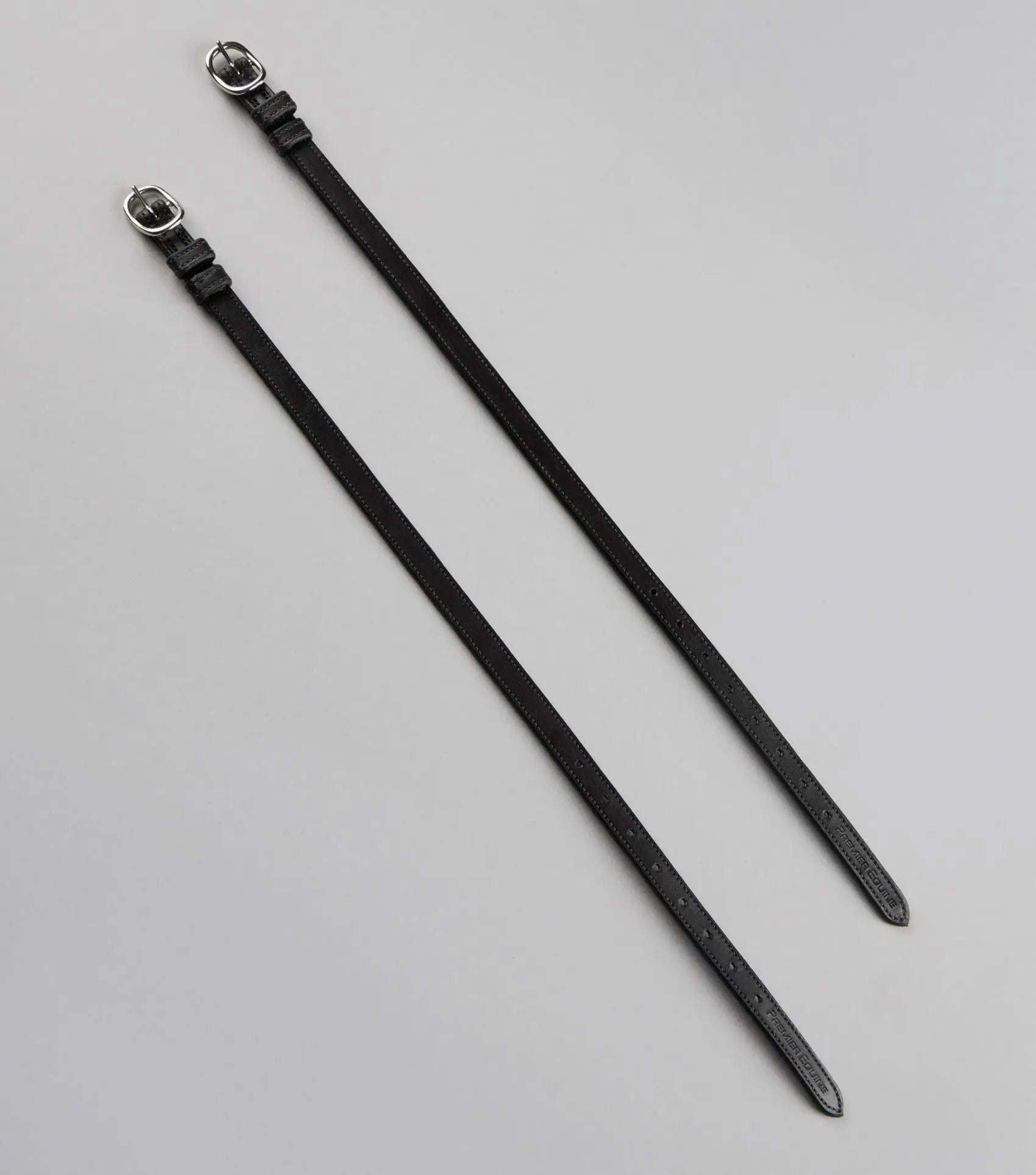 Spur Straps 4/8" European Leather Black by Premier Equine Int. Ltd. at  Try A Bit
