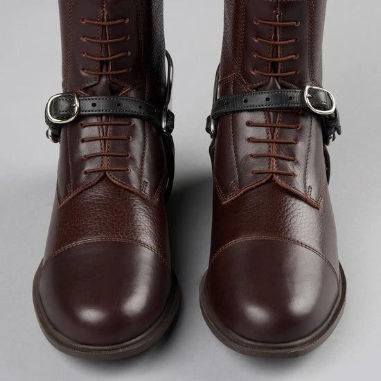 Spur Straps 4/8" European Leather Black