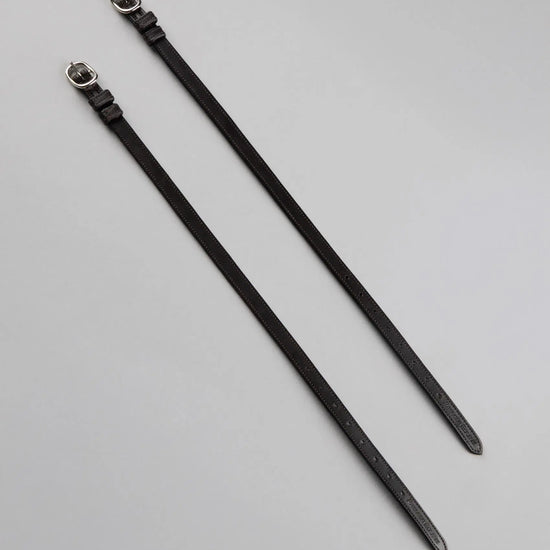 Spur Straps 4/8" European Leather Dark Havana by Premier Equine Int. Ltd. at  Try A Bit