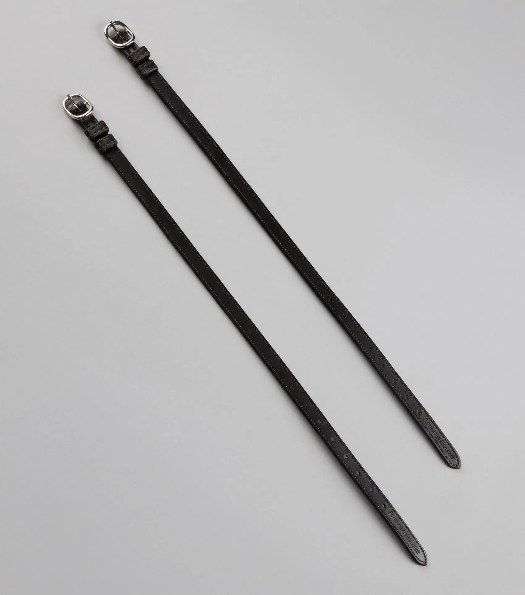 Spur Straps 4/8" European Leather Dark Havana by Premier Equine Int. Ltd. at  Try A Bit