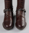 Spur Straps 4/8" European Leather Dark Havana by Premier Equine Int. Ltd. at  Try A Bit