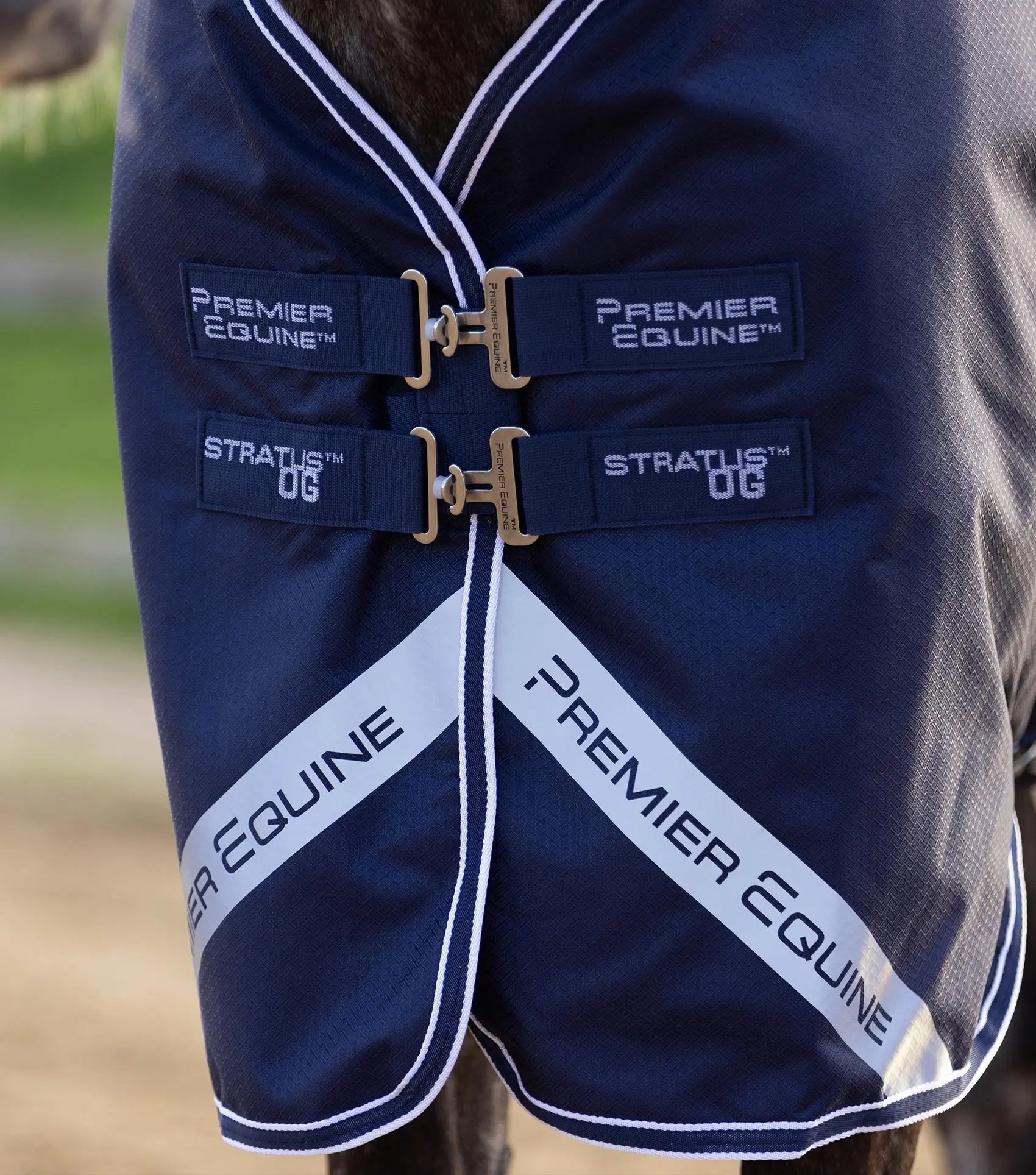 Stratus 600D Series 0g Original Turnout Rug Navy by Premier Equine Int. Ltd. at  Try A Bit
