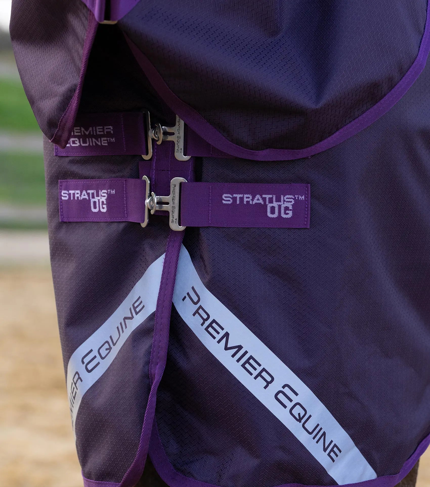 Stratus 600D Series 0g Turnout Rug with Classic Neck Cover Purple by Premier Equine Int. Ltd. at  Try A Bit
