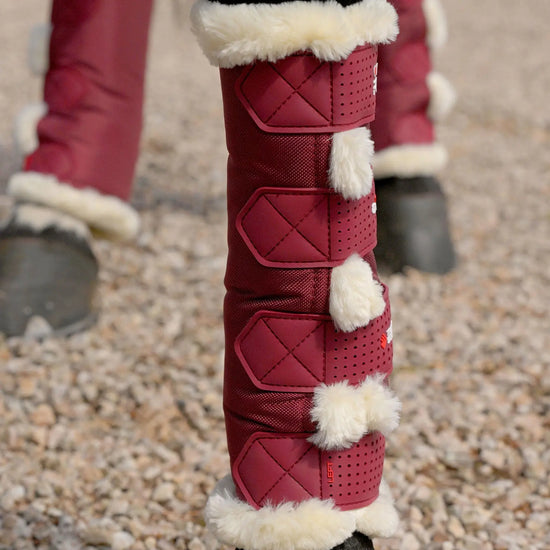 Techno Wool Travel Boots Burgundy by Premier Equine Int. Ltd. at  Try A Bit