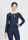 Maximilian Equestrian YR Concept Long Sleeve Polo Shirt (Navy) by Maximilian Equestrian at  Try a Bit