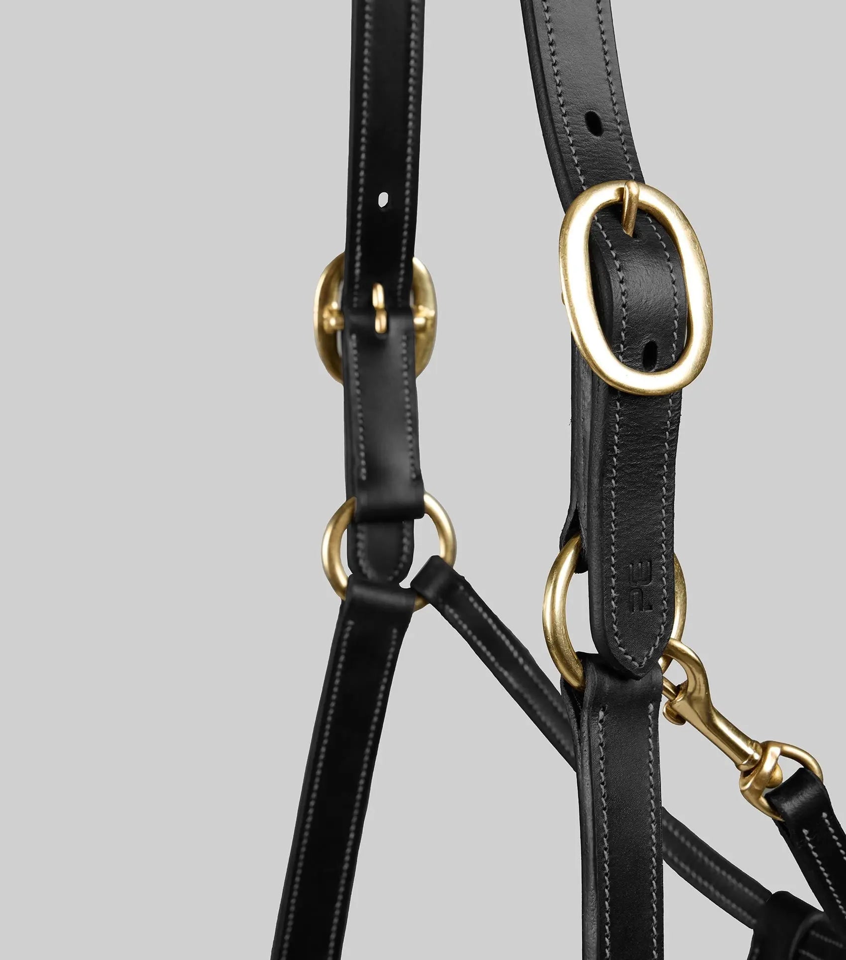 Traditional Leather Headcollar Black by Premier Equine Int. Ltd. at  Try A Bit