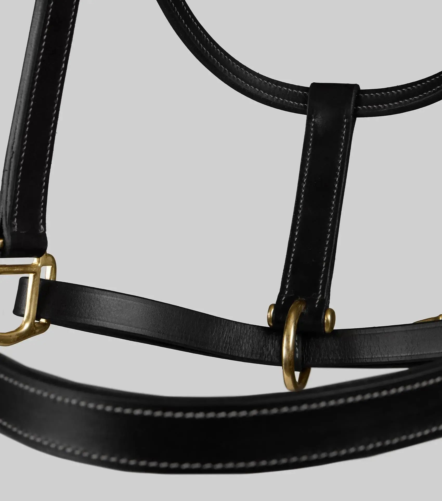 PTraditional Leather Headcollar Black by Premier Equine Int. Ltd. at  Try A Bit