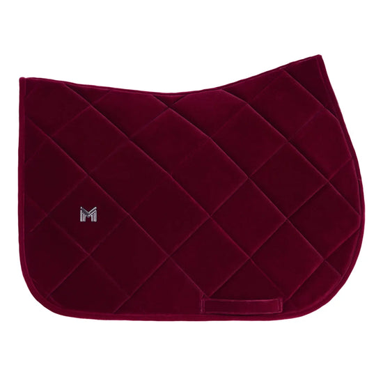 Velvet Jumping Saddle Pad (Ruby) by Maximilian Equestrian at  Try A Bit