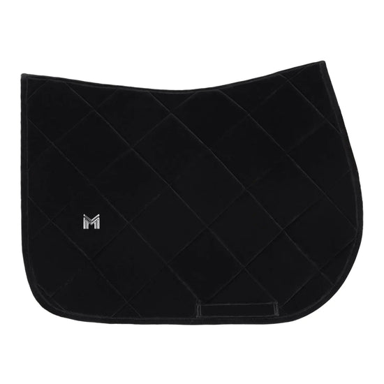 Velvet Jumping Saddle Pad (Black) by Maximilian Equestrian at  Try A Bit