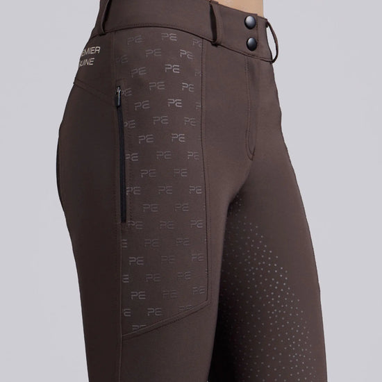 Valerius Womens Gel Full Seat Riding Breeches Brown by Premier Equine Int. Ltd. at  Try A Bit