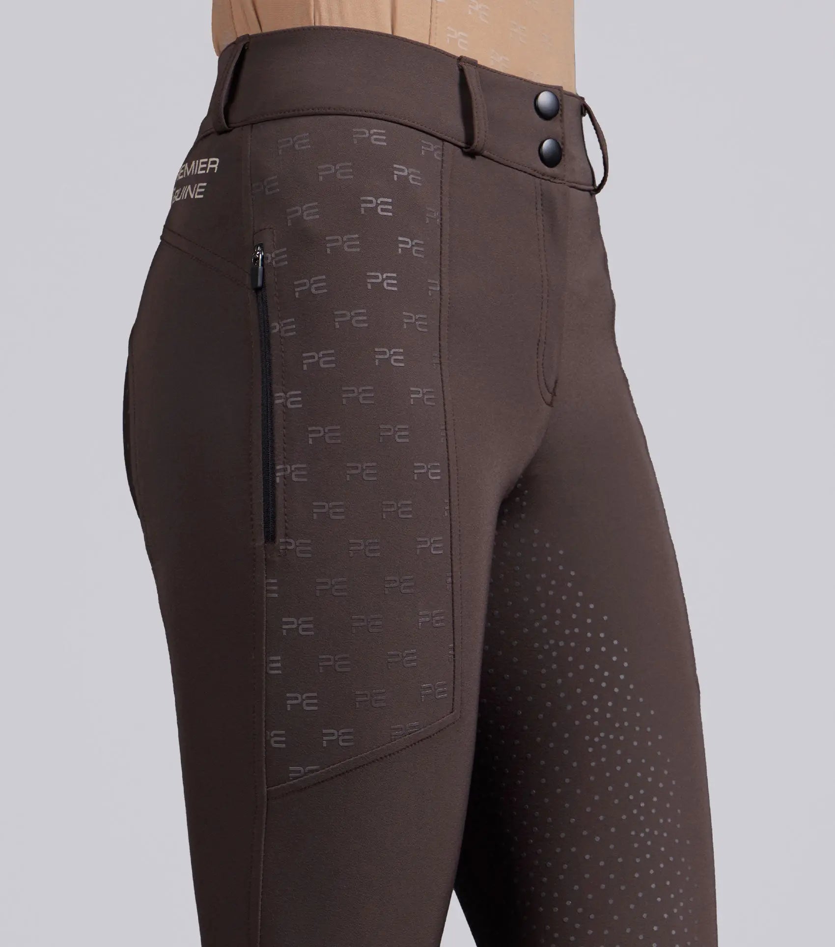 Valerius Womens Gel Full Seat Riding Breeches Brown by Premier Equine Int. Ltd. at  Try A Bit