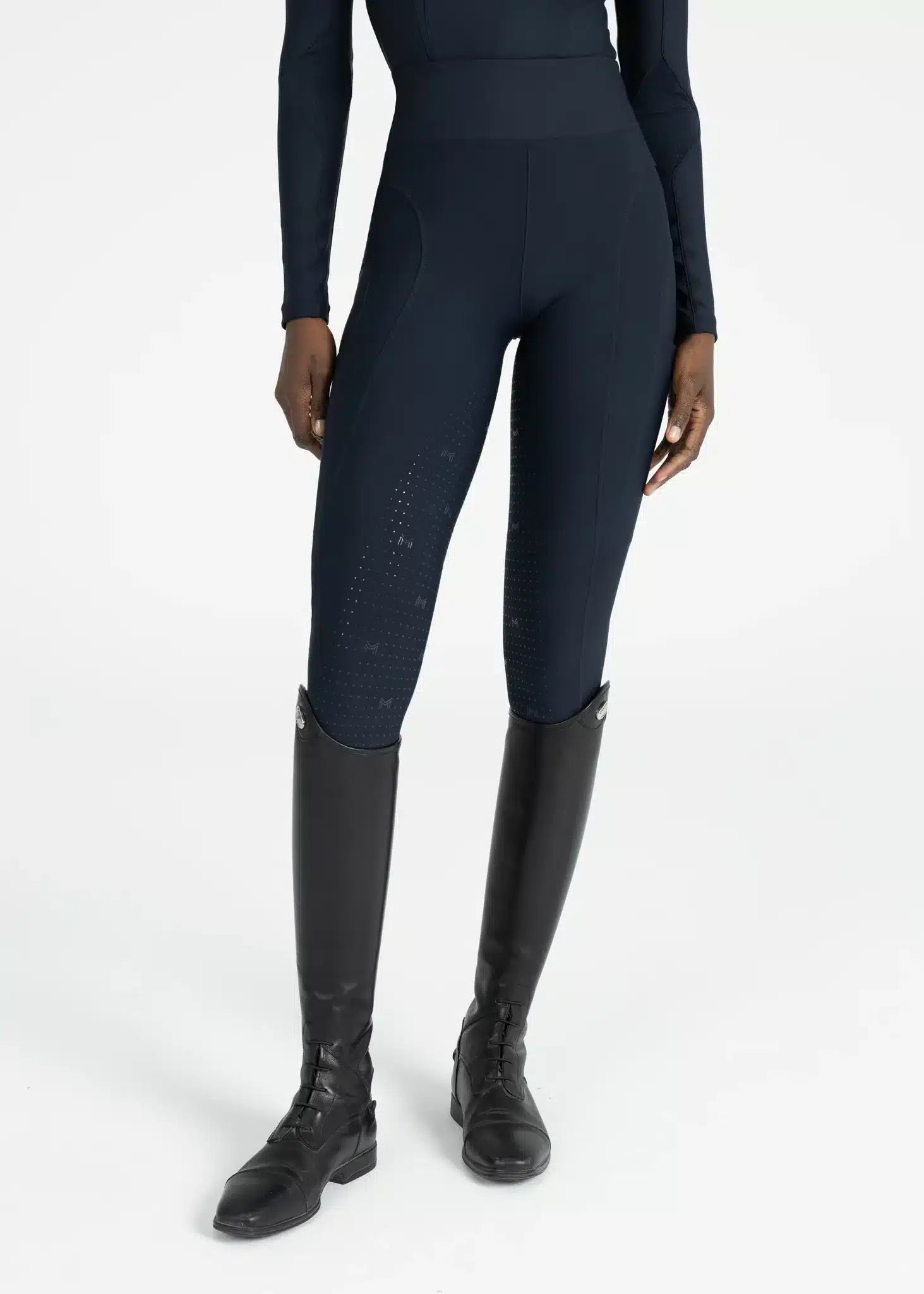 Maximilian Equestrian Outline Riding Leggings Atlantic by Maximilian Equestrian at  Try a Bit