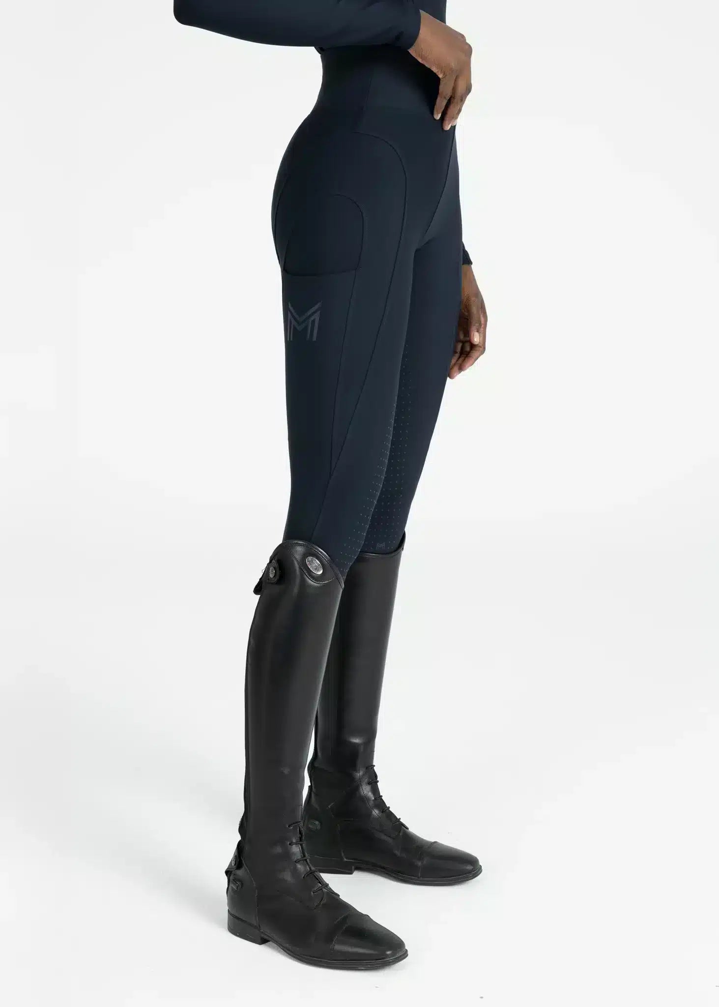 Maximilian Equestrian Outline Riding Leggings Atlantic by Maximilian Equestrian at  Try a Bit