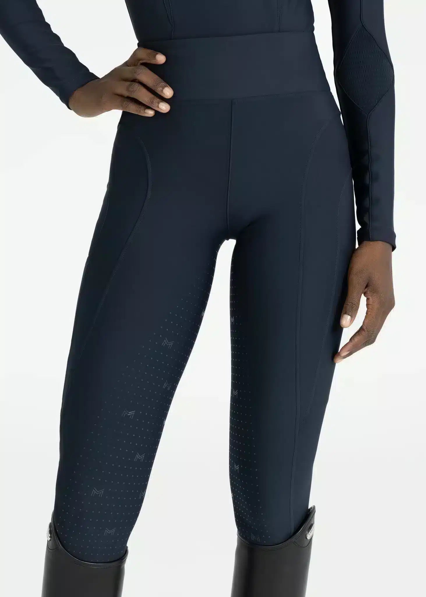 Maximilian Equestrian Outline Riding Leggings Atlantic by Maximilian Equestrian at  Try a Bit