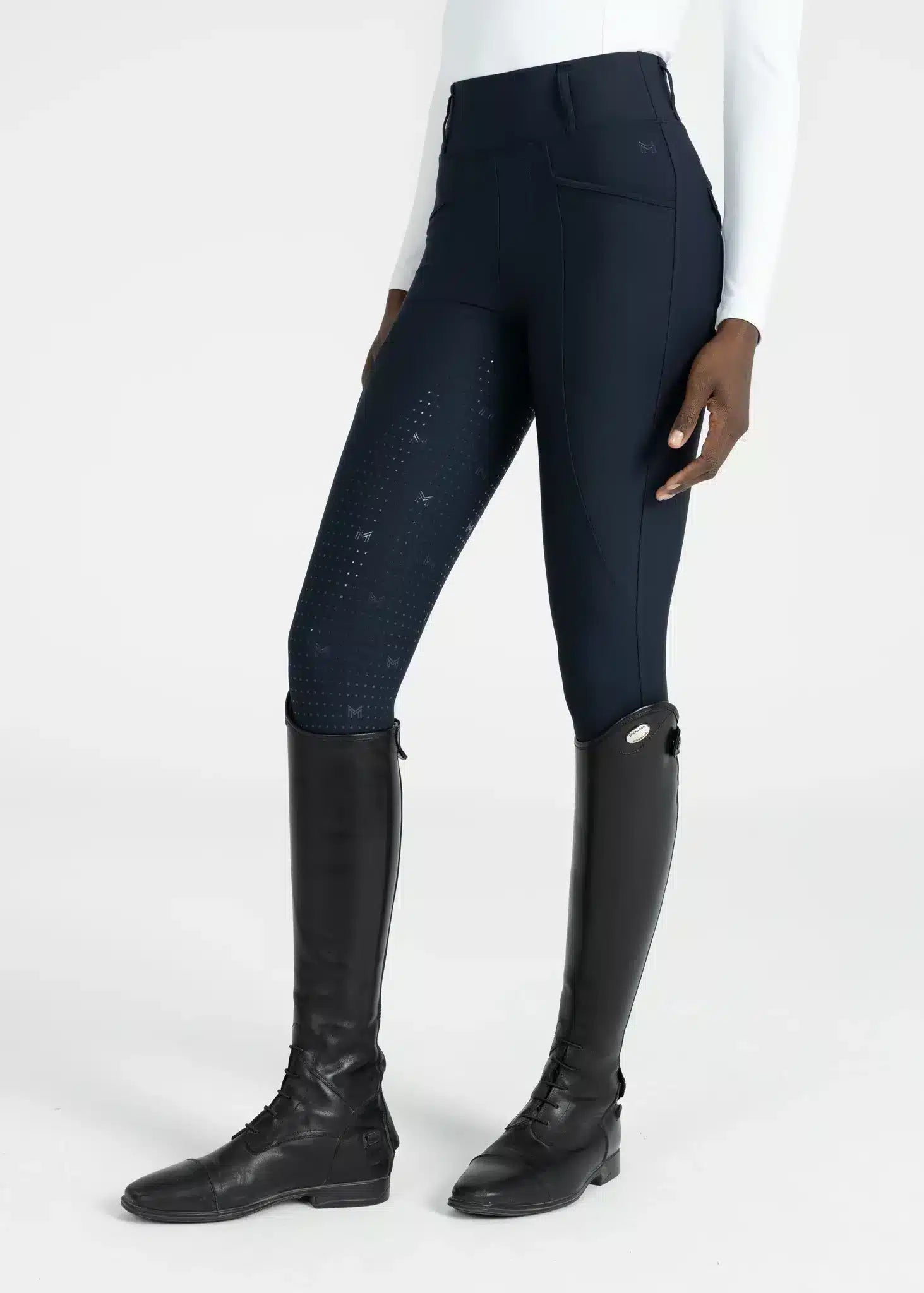 Maximilian Equestrian Pro Riding Leggings Atlantic by Maximilian Equestrian at  Try a Bit