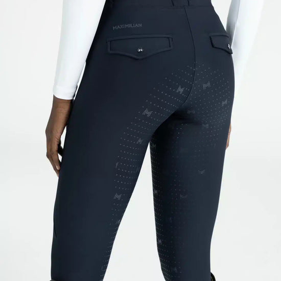 Maximilian Equestrian Pro Riding Leggings Atlantic by Maximilian Equestrian at  Try a Bit