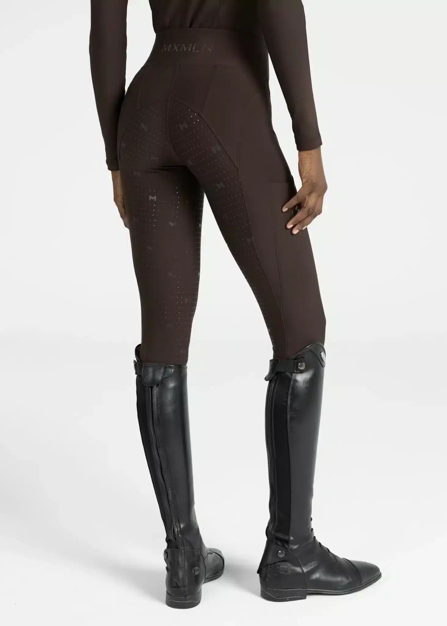 Maximilian Equestrian Outline Riding Leggings Chocolate by Maximilian Equestrian at  Try a Bit