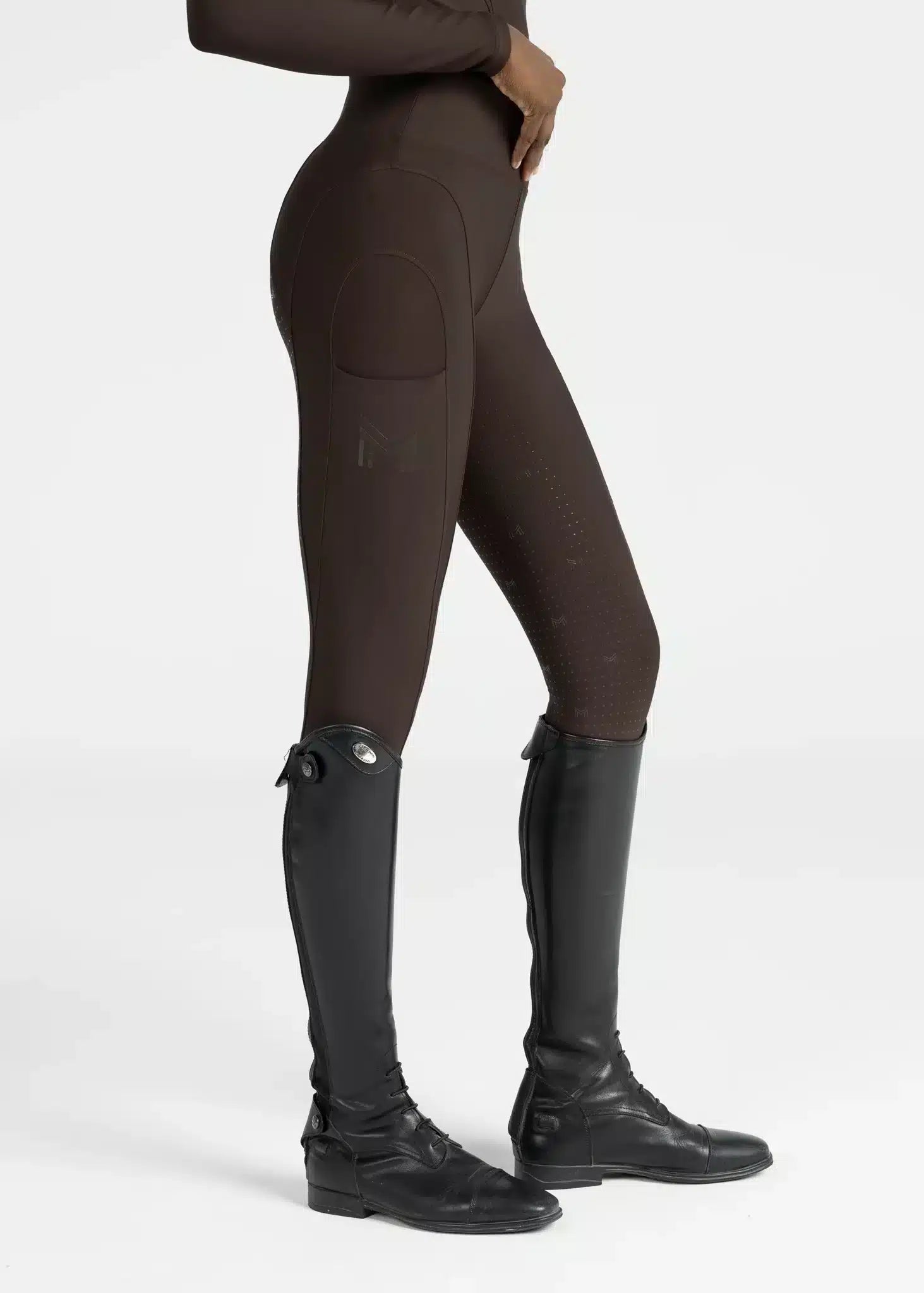 Maximilian Equestrian Outline Riding Leggings Chocolate by Maximilian Equestrian at  Try a Bit