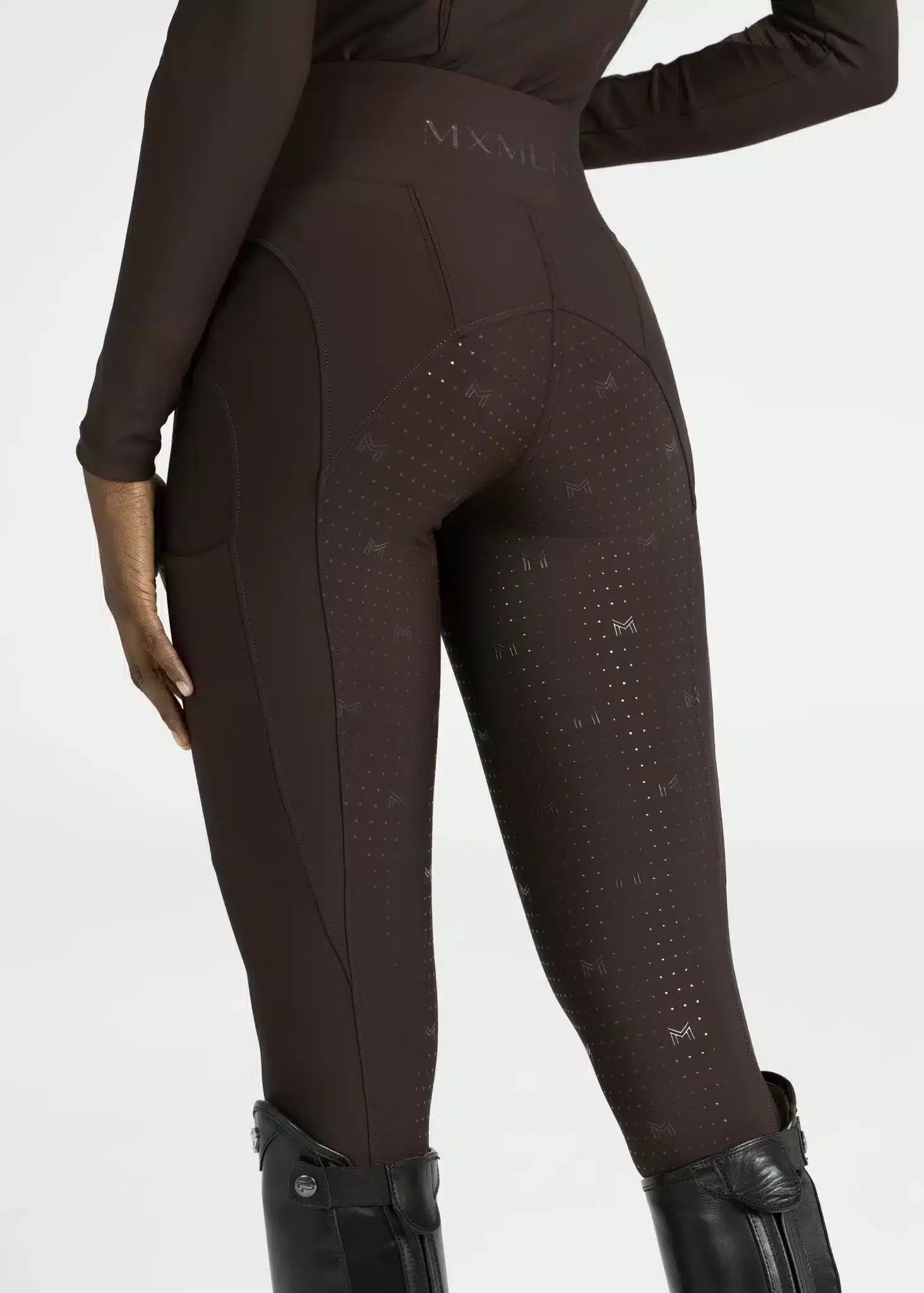 Maximilian Equestrian Outline Riding Leggings Chocolate by Maximilian Equestrian at  Try a Bit