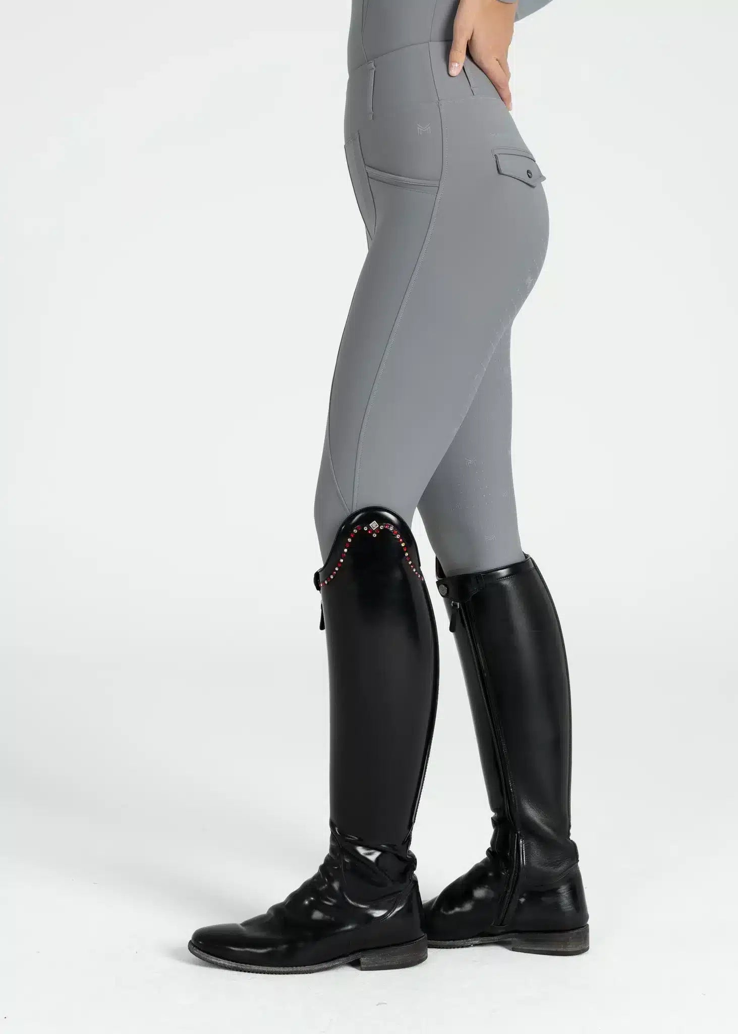 Maximilian Equestrian Pro Riding Leggings Titanium by Maximilian Equestrian at  Try a Bit
