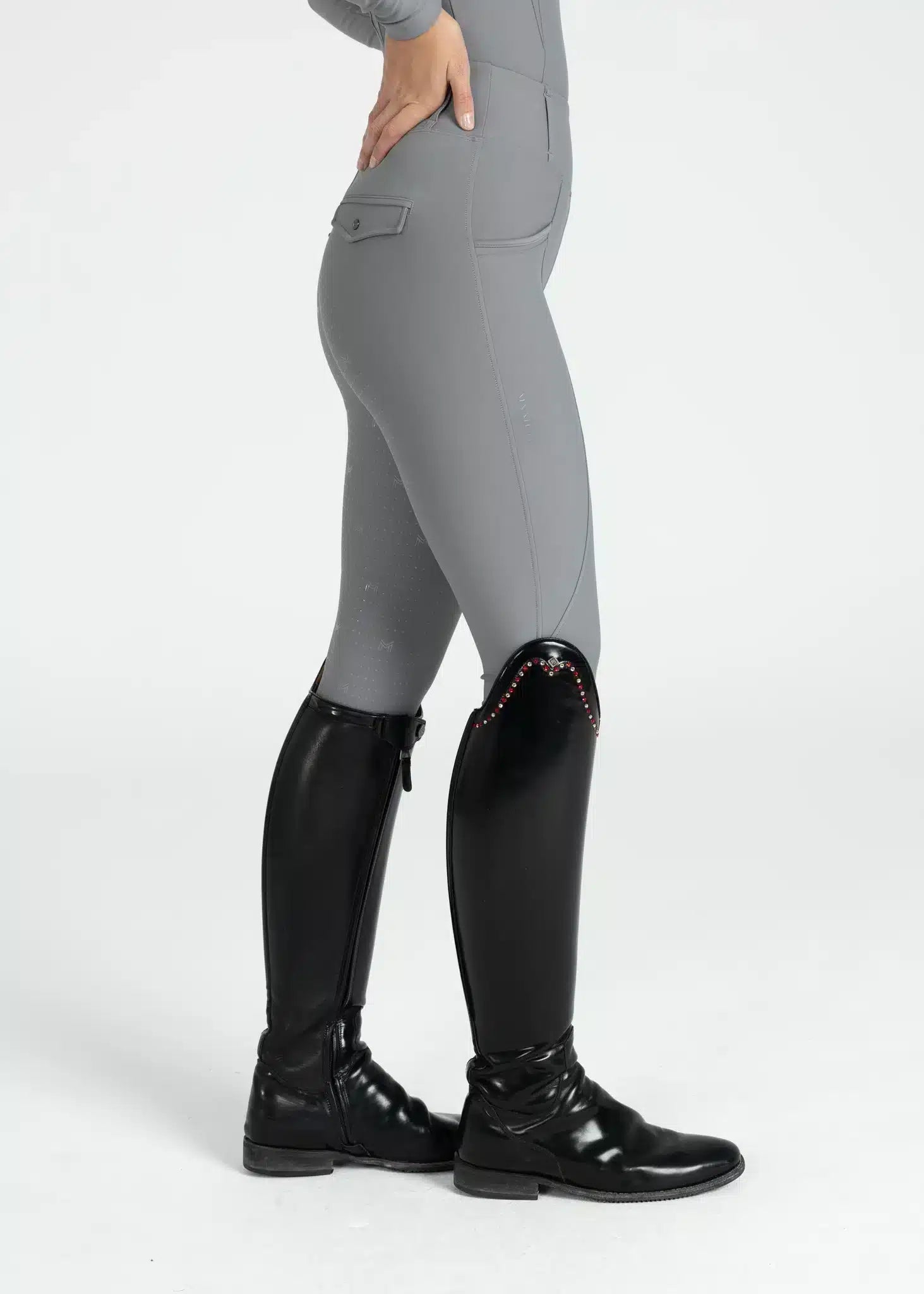 Maximilian Equestrian Pro Riding Leggings Titanium by Maximilian Equestrian at  Try a Bit