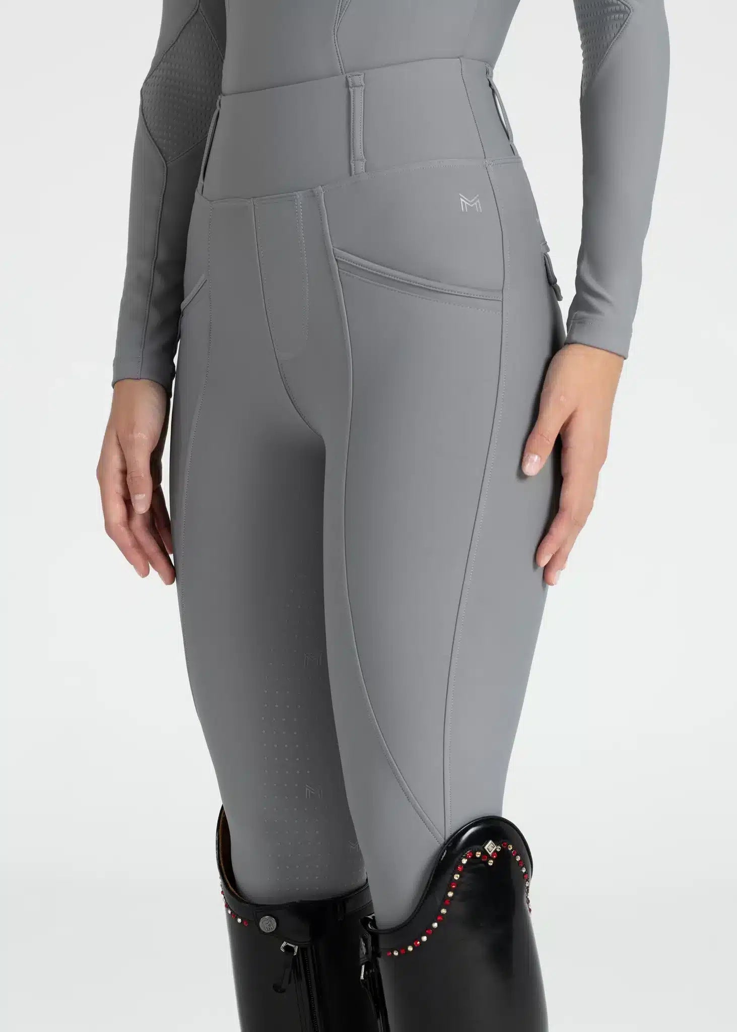 Maximilian Equestrian Pro Riding Leggings Titanium by Maximilian Equestrian at  Try a Bit