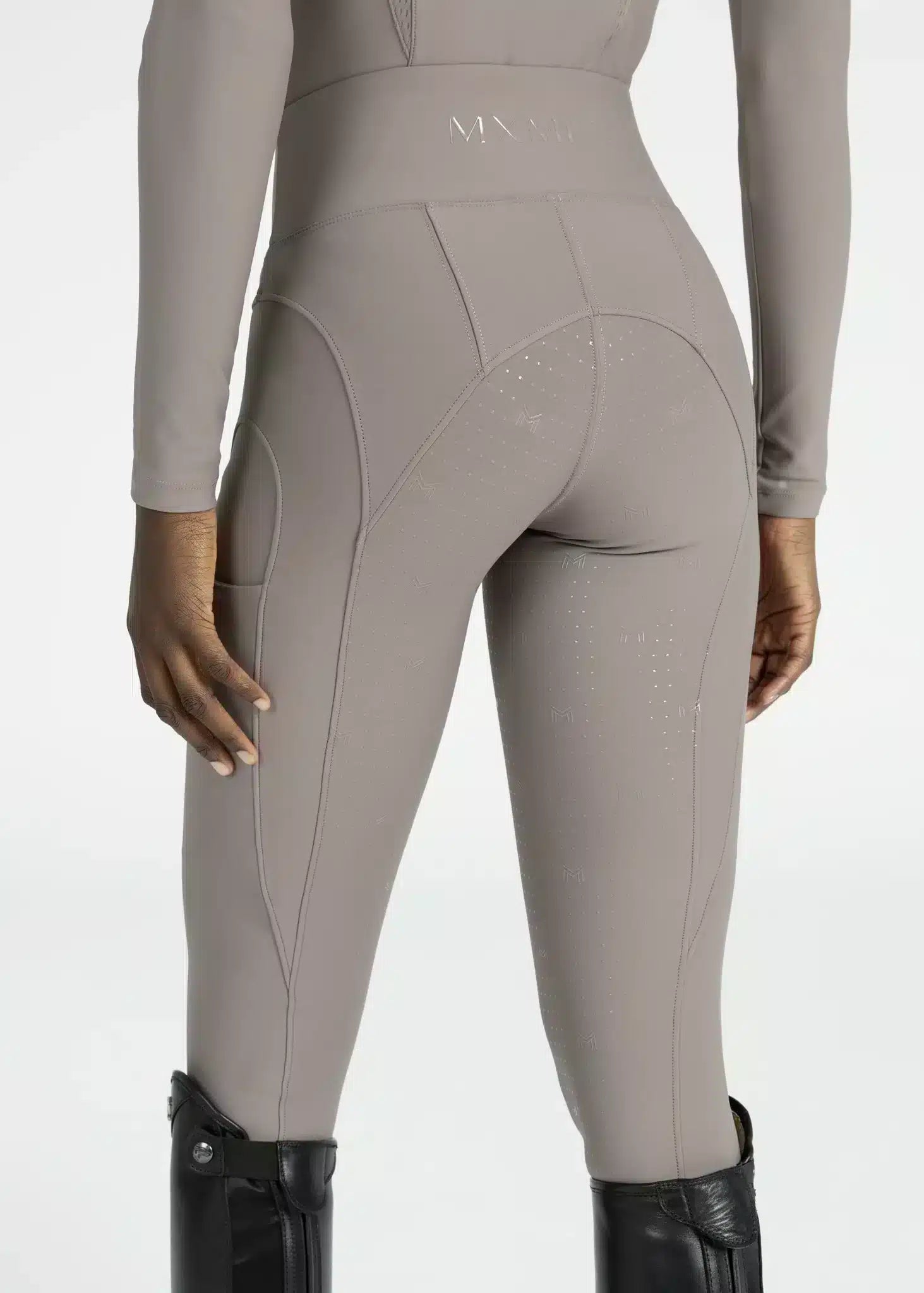 Maximilian Equestrian Outline Riding Leggings Taupe by Maximilian Equestrian at  Try a Bit