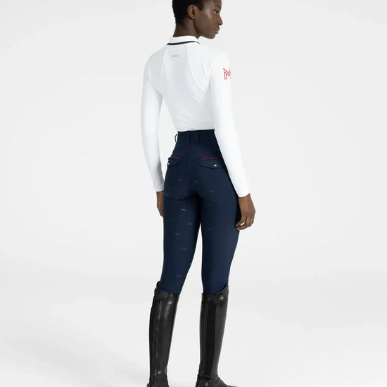 Maximilian Equestrian Concept Long Sleeve Polo Shirt (White) by Maximilian Equestrian at  Try a Bit