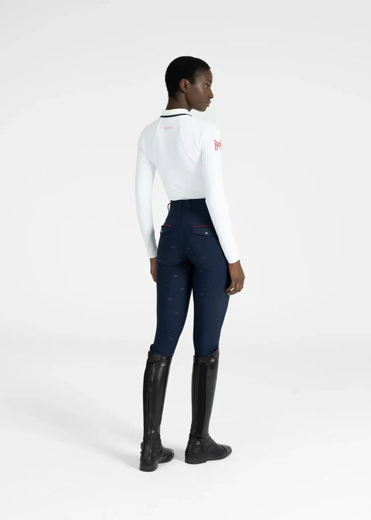 Maximilian Equestrian Concept Long Sleeve Polo Shirt (White) by Maximilian Equestrian at  Try a Bit