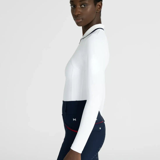 Maximilian Equestrian Concept Long Sleeve Polo Shirt (White) by Maximilian Equestrian at  Try a Bit