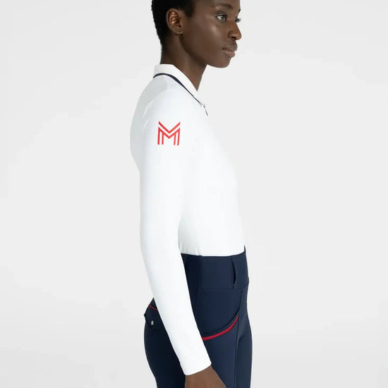 Maximilian Equestrian Concept Long Sleeve Polo Shirt (White) by Maximilian Equestrian at  Try a Bit