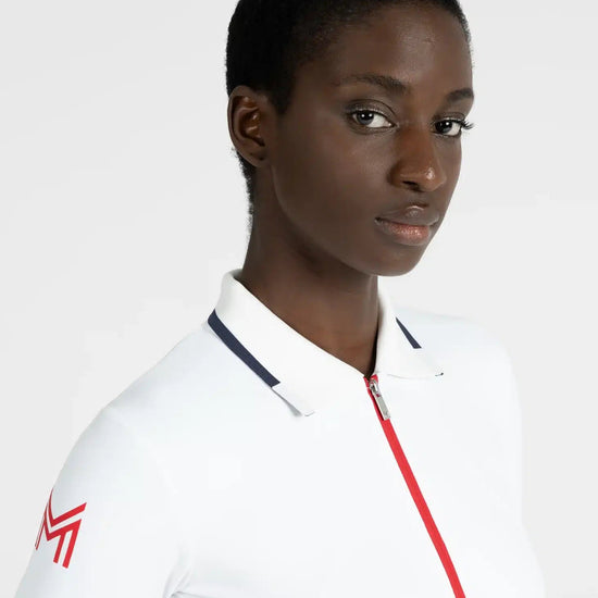 Maximilian Equestrian Concept Long Sleeve Polo Shirt (White) by Maximilian Equestrian at  Try a Bit