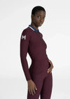 Maximilian Equestrian Concept Long Sleeve Polo Shirt (Burgundy) by Maximilian Equestrian at  Try a Bit