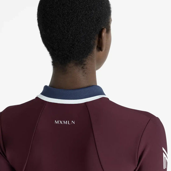 Maximilian Equestrian Concept Long Sleeve Polo Shirt (Burgundy) by Maximilian Equestrian at  Try a Bit