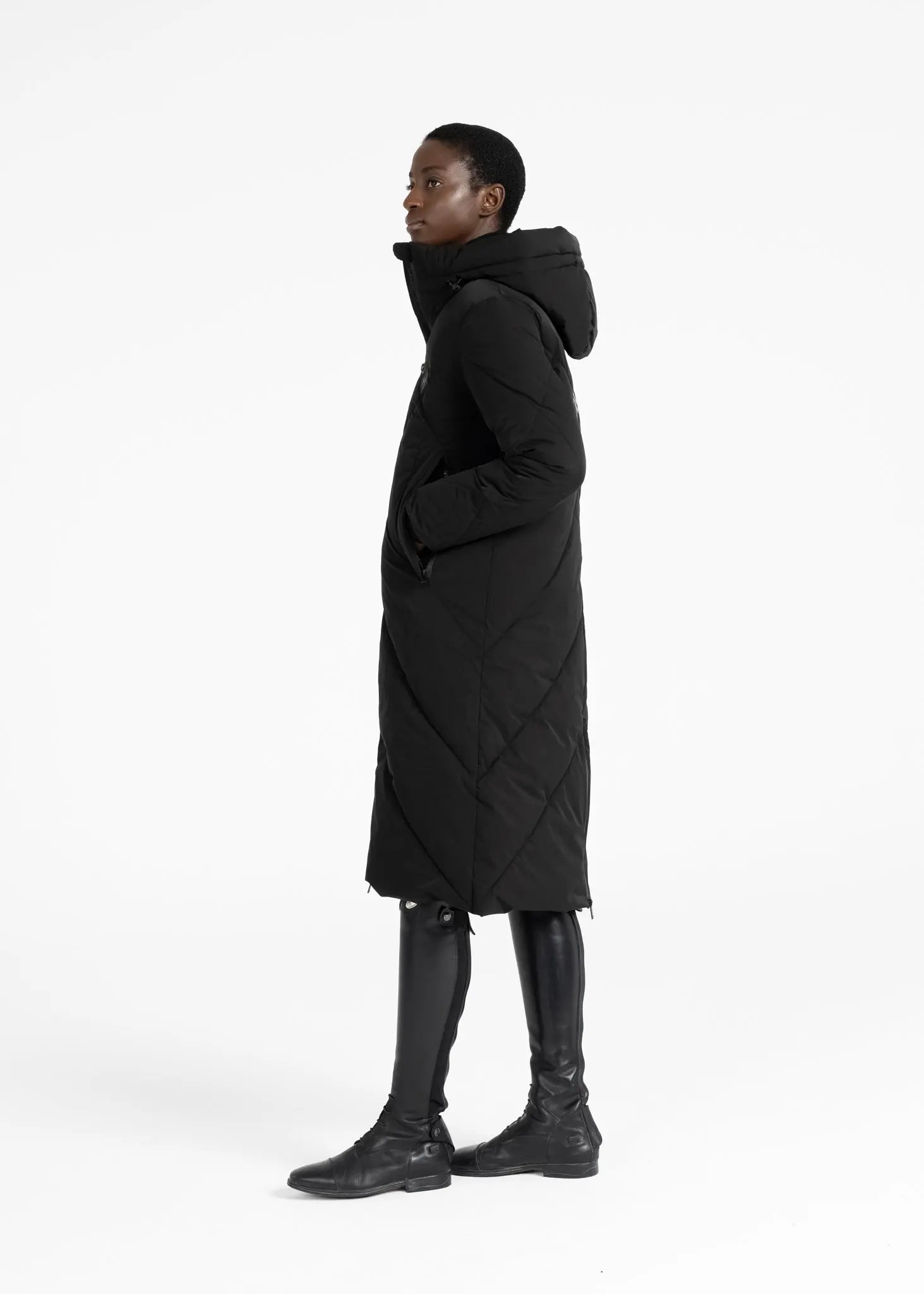 Global Puffer Jacket (Black) by Maximilian Equestrian at  Try A Bit