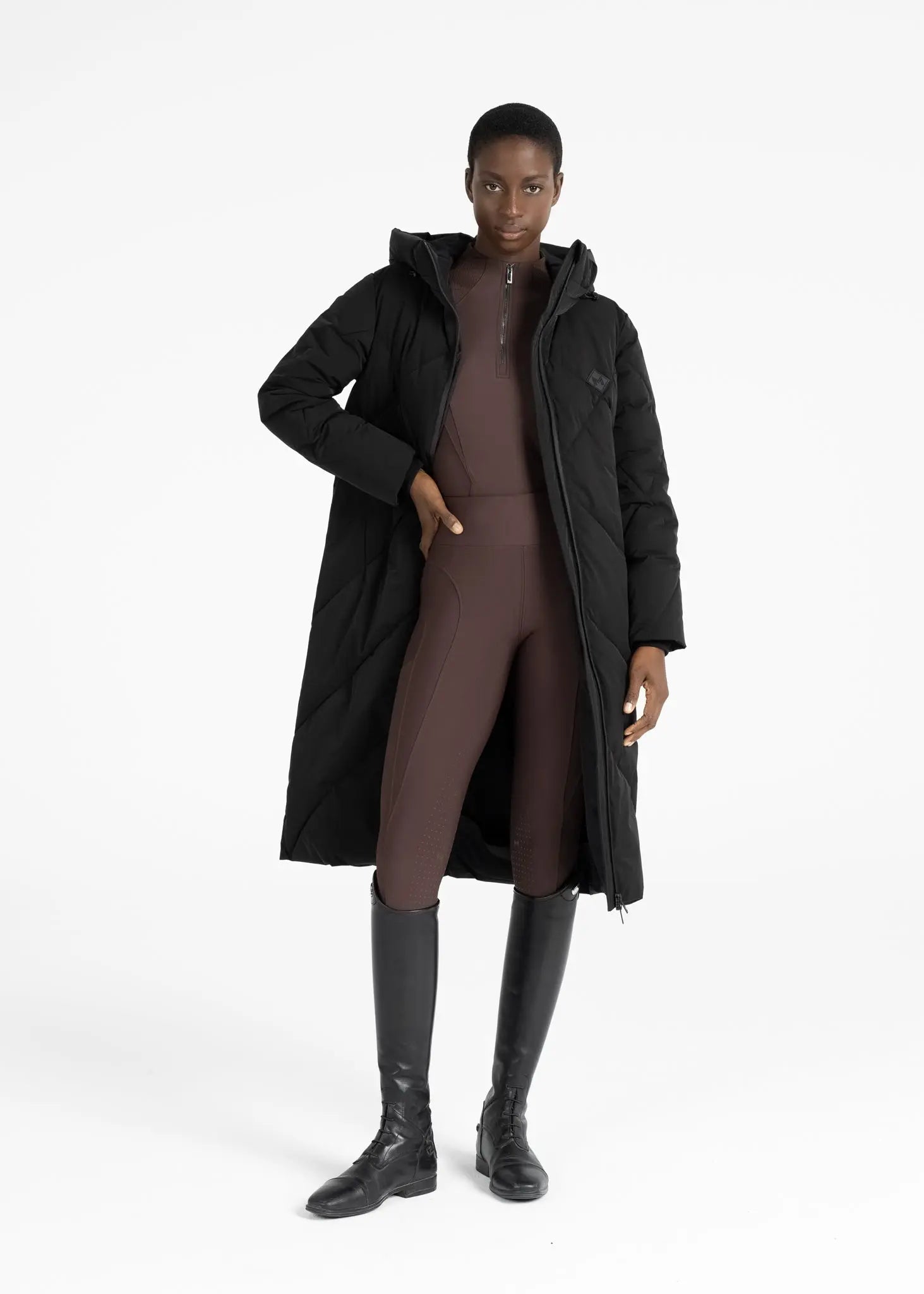 Global Puffer Jacket (Black) by Maximilian Equestrian at  Try A Bit