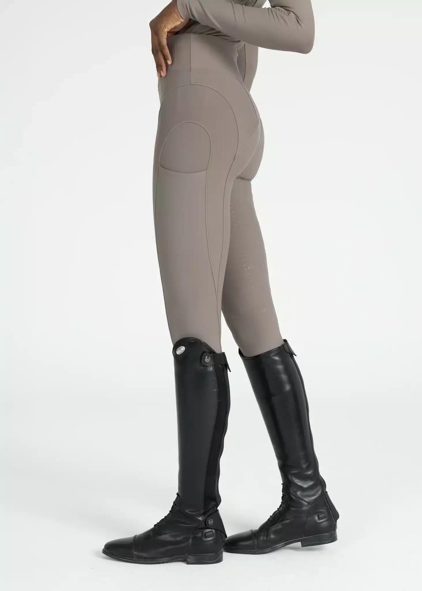 Maximilian Equestrian Outline Riding Leggings Taupe by Maximilian Equestrian at  Try a Bit