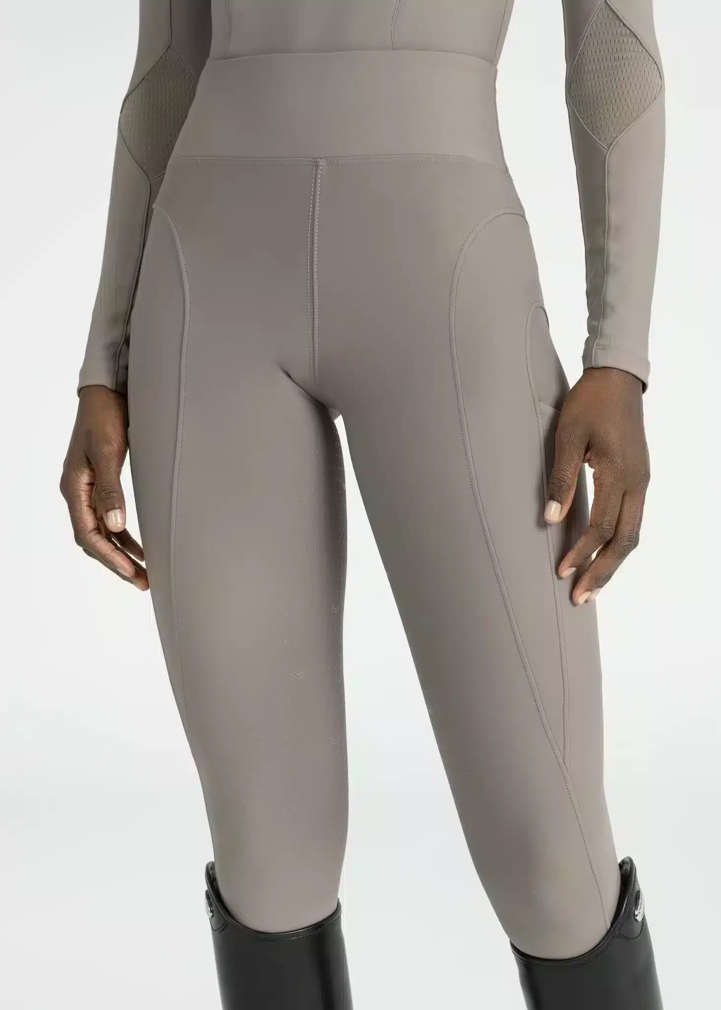 Maximilian Equestrian Outline Riding Leggings Taupe by Maximilian Equestrian at  Try a Bit