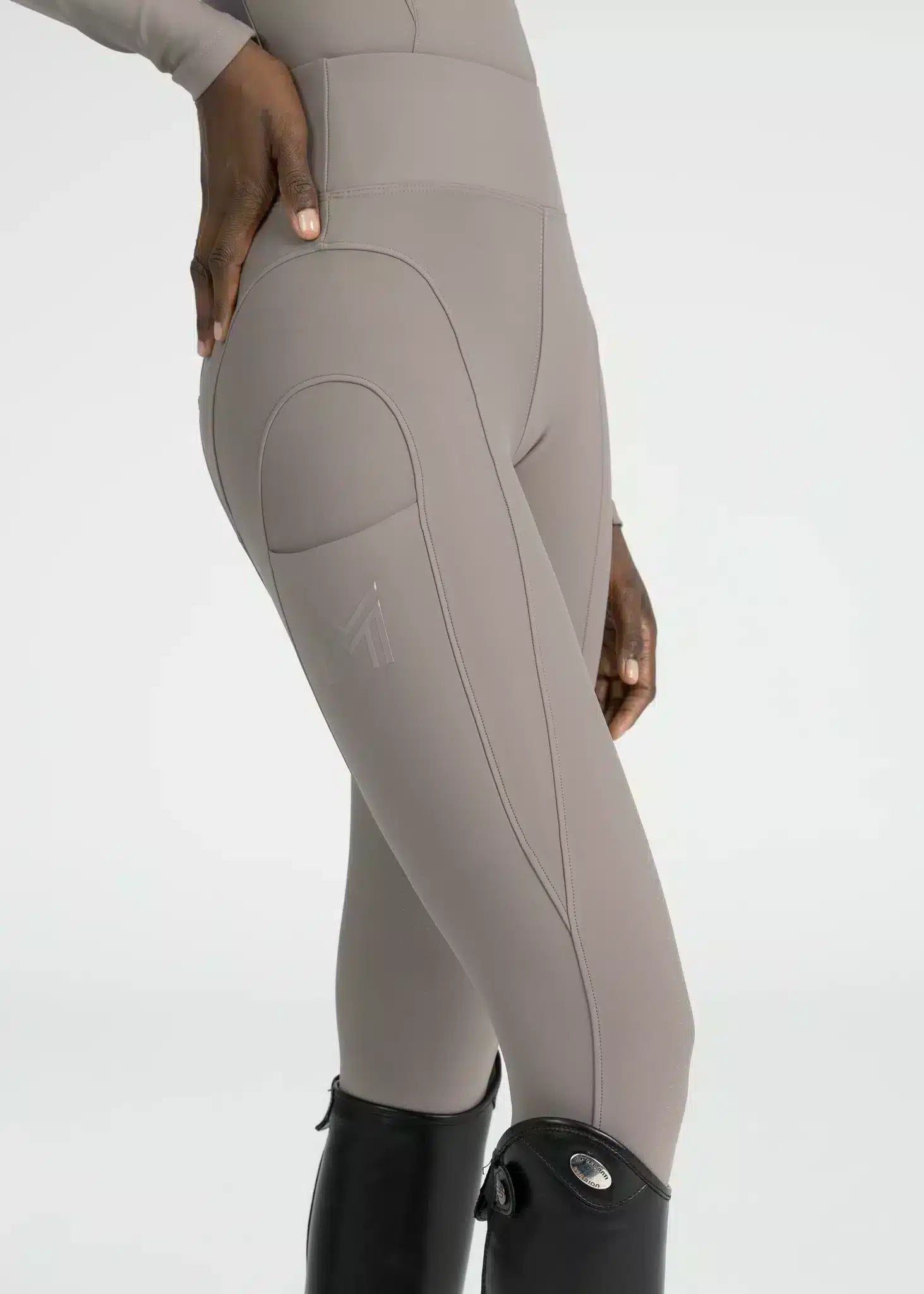 Maximilian Equestrian Outline Riding Leggings Taupe by Maximilian Equestrian at  Try a Bit