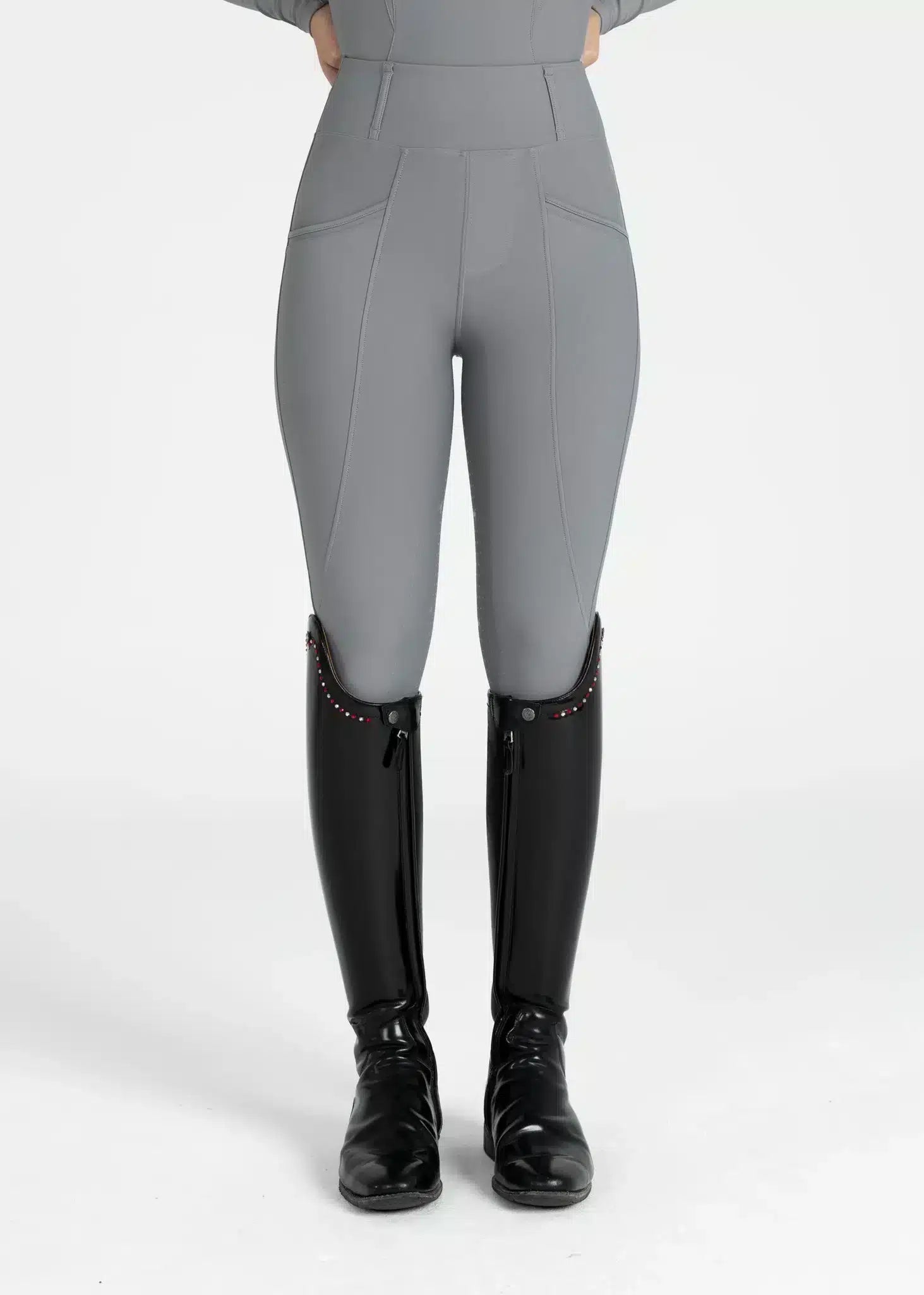 Maximilian Equestrian Pro Riding Leggings Titanium by Maximilian Equestrian at  Try a Bit