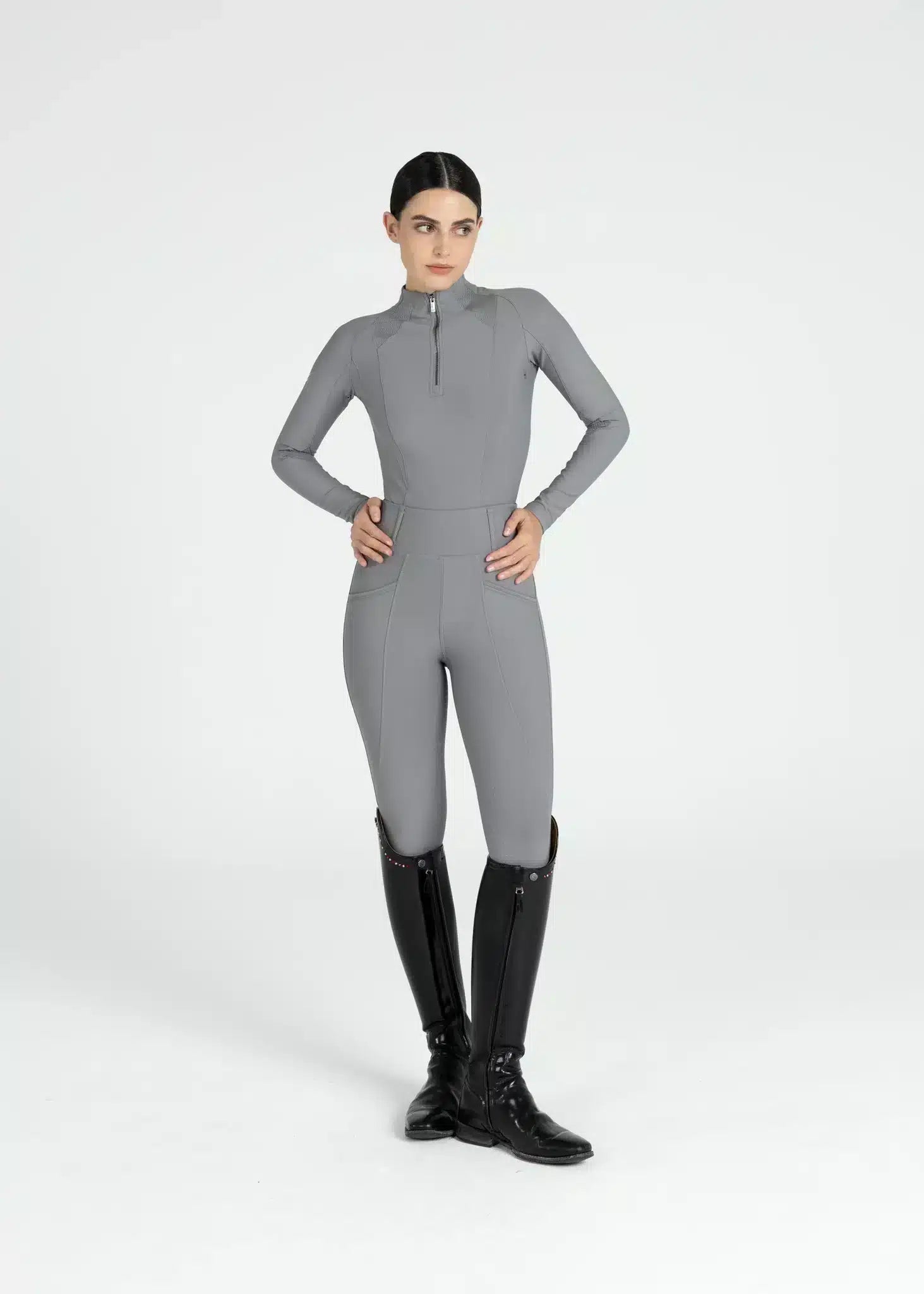 Maximilian Equestrian Pro Riding Leggings Titanium by Maximilian Equestrian at  Try a Bit