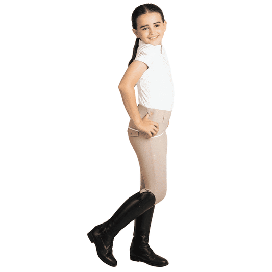 Maximilian Equestrian YR Pro Riding Leggings (Beige) by Maximilian Equestrian at  Try a Bit