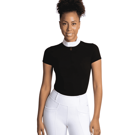Maximilian Equestrian Air Short Sleeve Show Shirt Black by Maximilian Equestrian at  Try a Bit