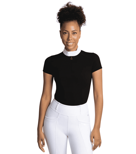 Maximilian Equestrian Air Short Sleeve Show Shirt Black by Maximilian Equestrian at  Try a Bit