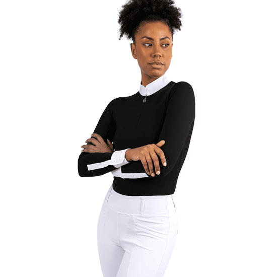 Maximilian Equestrian Air Long Sleeve Show Shirt Black by Maximilian Equestrian at  Try a Bit