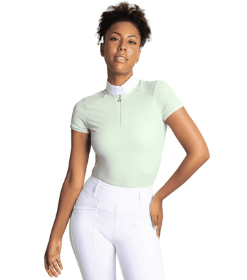 Maximilian Equestrian Air Short Sleeve Show Shirt Sage Green by Maximilian Equestrian at  Try a Bit