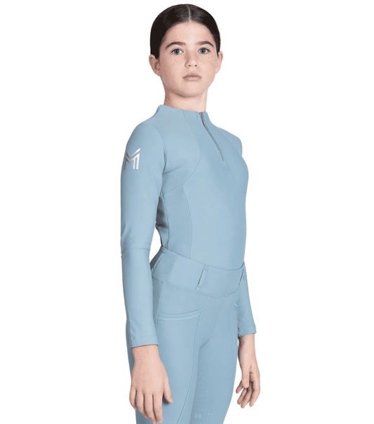 Maximilian Equestrian YR Long Sleeve Base Layer (Aqua) by Maximilian Equestrian at  Try a Bit