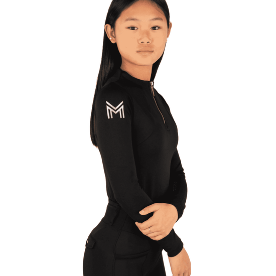 Maximilian Equestrian YR Long Sleeve Base Layer (Black) by Maximilian Equestrian at  Try a Bit