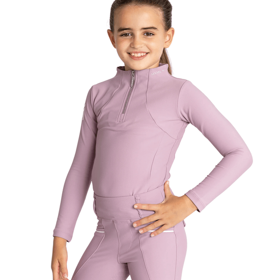 Maximilian Equestrian YR Long Sleeve Base Layer (Mauve) by Maximilian Equestrian at  Try a Bit